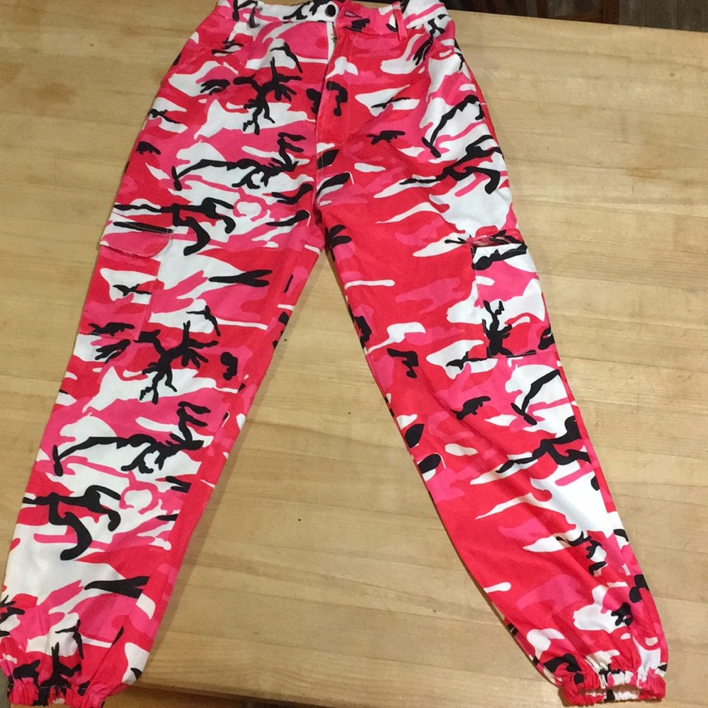 Pink army camo pants